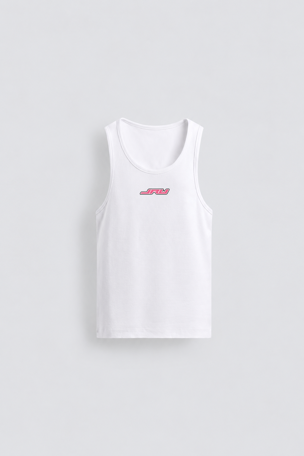 GERIPPTES BASIC-TANKTOP WHITE